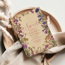 Whimsical Floral Meadow Sweet Sixteen