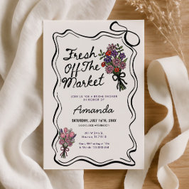 Convite Whimsical Hand Drawn Bridal Shower 