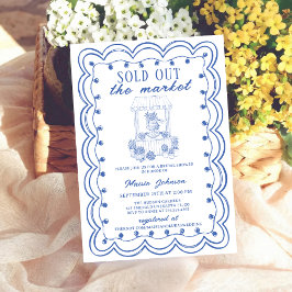 Convite Whimsical Hand Drawn Flower Market Bridal Shower I