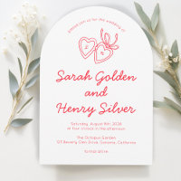 Whimsical Heart Locket Doodle Sketch Modern CUSTOM