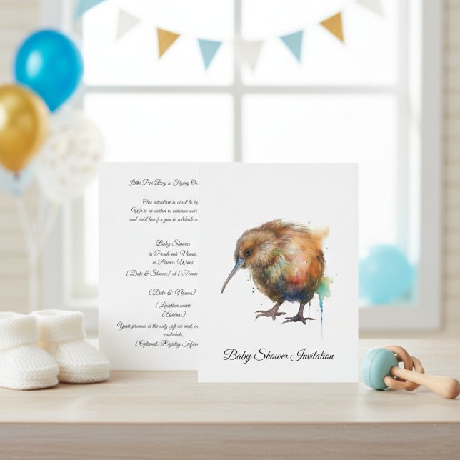 Convite Whimsical Kiwi Bird Baby Shower | Sweet Pipi (Criador carregado)