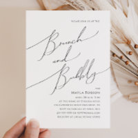 Whimsical Minimalist Script Brunch e Bubble