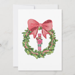 Convite Whimsical Nutcracker Christmas Wreath