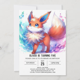 Convite Whimsical Online Fox Birthday