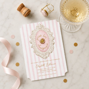 Convite Whimsical Press para Aniversário com Champanhe