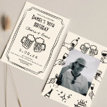 Convite Whimsical Quirky Funky Cheers 30. º Aniversário<br><div class="desc">Mão Desenhada Engraçada Cerveja 30. º Aniversário</div>
