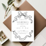 Convite Whimsical Ribbon Bow 30th Birthday Party<br><div class="desc">This whimsical birthday party invitation features a cute dainty hand drawn bow and simple text. For more advanced customisation of this design,  e.g. changing layout,  font or text size please click the "CUSTOMIZE" button above. Please contact me for any questions!</div>