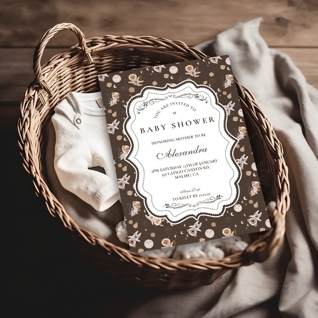 Convite Whimsical Safari Animals Neutral Baby Shower (Criador carregado)