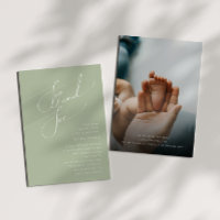 Whimsical Sage Green | Baby Sip and See Photo