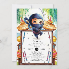 Convite Whimsical Spy Ninja Birthday