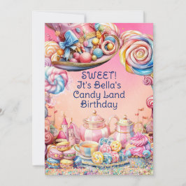 Convite Whimsical Sweet Celebration Party