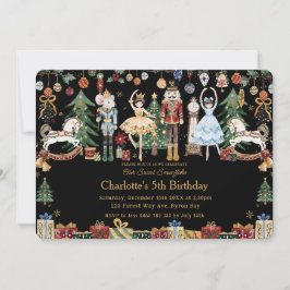 Convite Whimsical The Nutcracker Christmas Balé Birthday