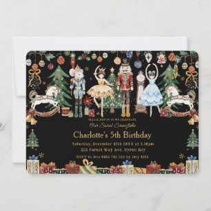 Convite Whimsical The Nutcracker Christmas Balé Birthday