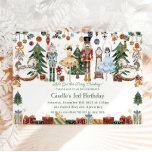 Convite Whimsical The Nutcracker Christmas Balé Birthday<br><div class="desc">Personalize este capricho do biscoito Nutcracker, o convite de aniversário fácil e rápido. Basta clicar no botão Editar usando ferramentas de Design para editar os textos, alterar as cores das fontes e das fontes. Apresentando personagens do quebra-cabeça e decorações de Natal em tons de cor vibrantes. Itens correspondentes disponíveis no...</div>