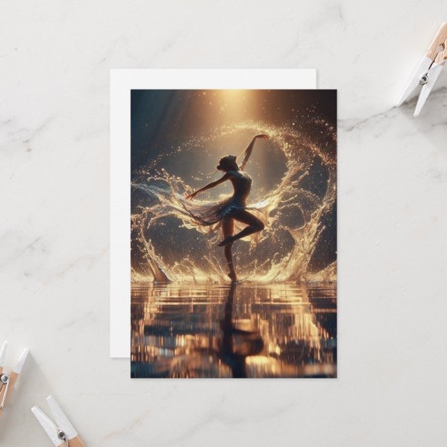 Convite Whimsical Water Dance Party Invitation | Mermaid / (Frente/Verso In Situ)