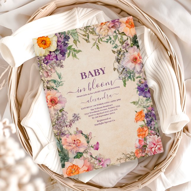 Convite Whimsical Watercolor Floral (Criador carregado)