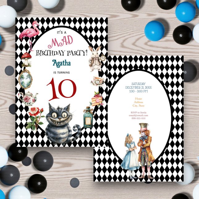 Convite Whimsical Watercolor Wonderland Birthday Party (Criador carregado)