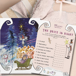 Convite Whimsical Winter Fairy Price is Right Baby Shower