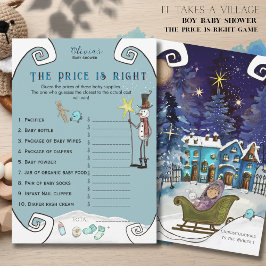 Convite Whimsical Winter Fairy Price is Right Baby Shower 