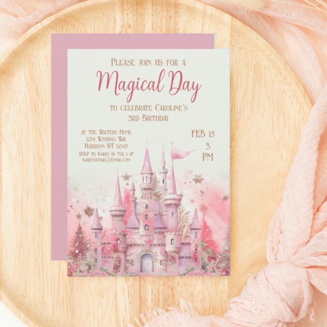 Convite Whimsical Winter Princess Fairytale Birthday (Criador carregado)