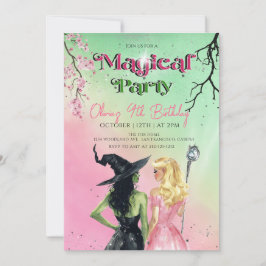 Convite Whimsical Witch Birthday Party
