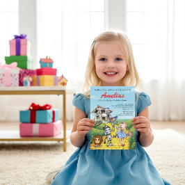 Convite Whimsical Wizard of Oz Birthday Party Invitation