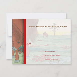 Convite Whimsicla Horse Western Rustic Invtions