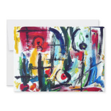 Convite Whimsy de cor abstrato