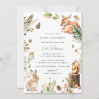 Whimsy Woodland | Chá de fraldas De Animais Flores