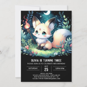 Convite Whimsy Woods Fox Birthday