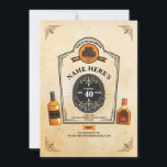 Convite Whiskey Birthday Aged to Perfection 50th 60th Mens<br><div class="desc">Idade para Perfeição Aniversário. Perfeito para qualquer festa de aniversário etária. Design traseiro incluído</div>