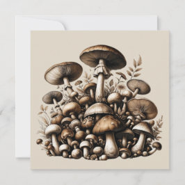 Convite Whispering Woods: Padrão De Cogumelo Sem Olhos Col