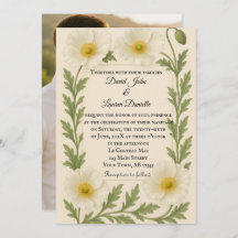 Whispers of Bloom Photo Wedding Invitation