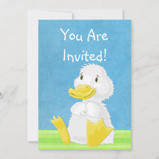 Convite White Baby Ducking