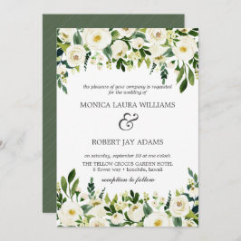 Convite White Bloom | Casamento de Flores Brancas