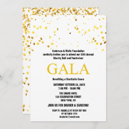 Convite White Charity Ball Corporate Fundraking Party