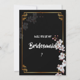 Convite White Cherry Blossoms &Frame Bridesmaid