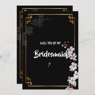 Convite White Cherry Blossoms &Frame Bridesmaid