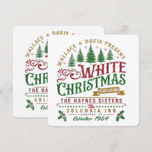 Convite White Christmas Wallace E Davis Haynes Sister