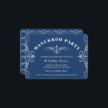Convite White Classic Scrolls Blue Hanukkah Holiday Party<br><div class="desc">Concebido por gordura*fa*estanho. Fácil de personalizar com seu próprio texto,  foto ou imagem. Para pedidos personalizados,  entre em contato direto com o . Aplicam-se taxas personalizadas. www.zazzle.com/fat_fa_tin www.zazzle.com/color_therapy www.zazzle.com/fatfatin_blue_knot www.zazzle.com/fatfatin_red_knot www.zazzle.com/fatfatin_mini_me www.zazzle.com/fatfatin_design www.zazzle.com/fatfatin_ink</div>