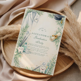 Convite White Coat Dentist Graduation Celebration