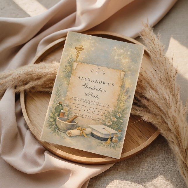 Convite White Coat Pharmacy Graduation (Criador carregado)