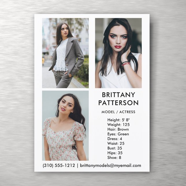 Convite White da placa Comp Pro Photo Ator 3 (Available in high quality print or digital download for quick messaging, email or self printing.)