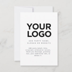 Convite White do logotipo corporativo personalizado