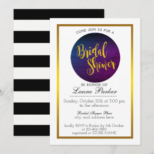 Convite White Dourado Watercolor Chá de panela Nature Clas