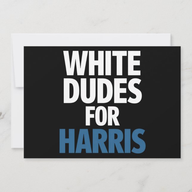 Convite White Dudes Para A Eleição De Harris Kamala Harris (Frente)