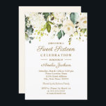 Convite White Floral Dourada Confetti Sweet Dezesseis<br><div class="desc">Mais modernos 16 Convites florais na Loja Little Bayleigh!</div>
