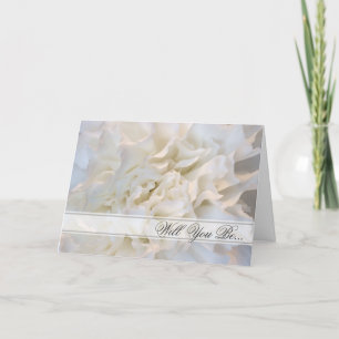 Convite White Floral, Você Será Minha Porta-Voz