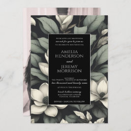 Convite White Flowers and Greenery Wedding