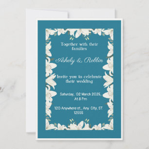 Convite White Lily Wedding
